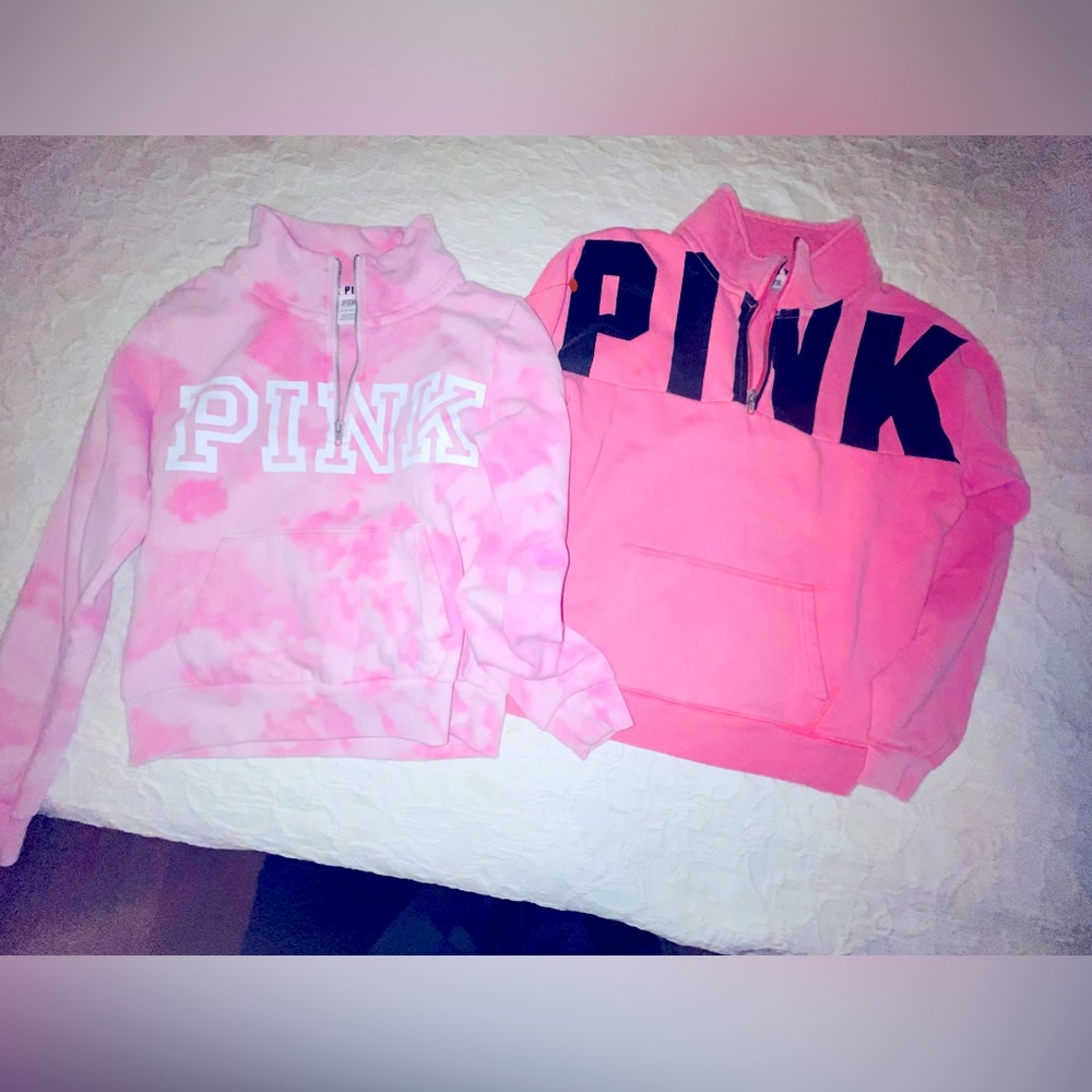 VS Pink quarter zip sweatshirts XS